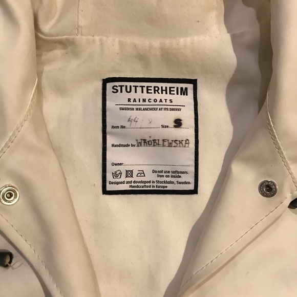 Stutterheim White Arholma Raincoat- small - Picture 5 of 10